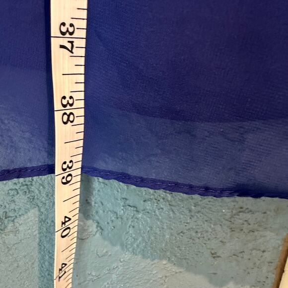 Motherhood Maternity Size Medium Royal Blue Dress VNeck Sheer Fairy Femme - Picture 8 of 8